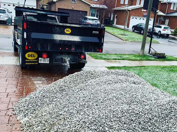 Gravel delivery truck in Toronto