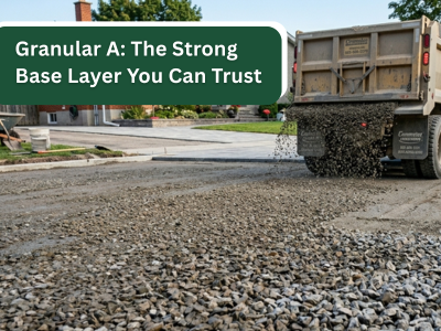 High quality Granular A base material from gravel suppliers Toronto