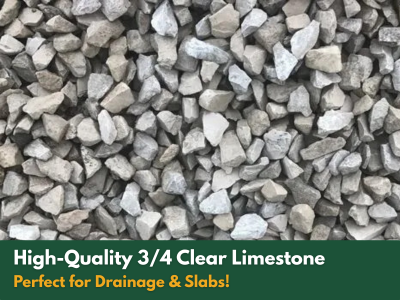 3/4 Clear Limestone gravel delivery in Toronto
