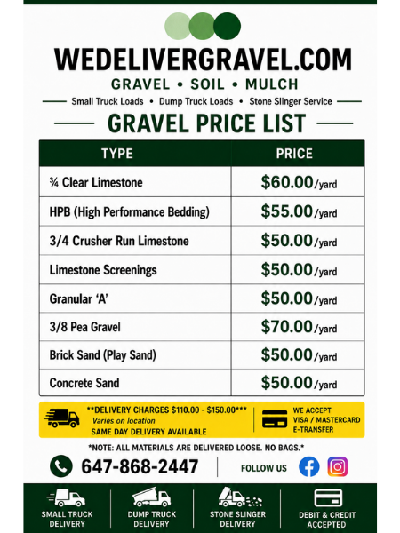 Gravel-price-list-2026